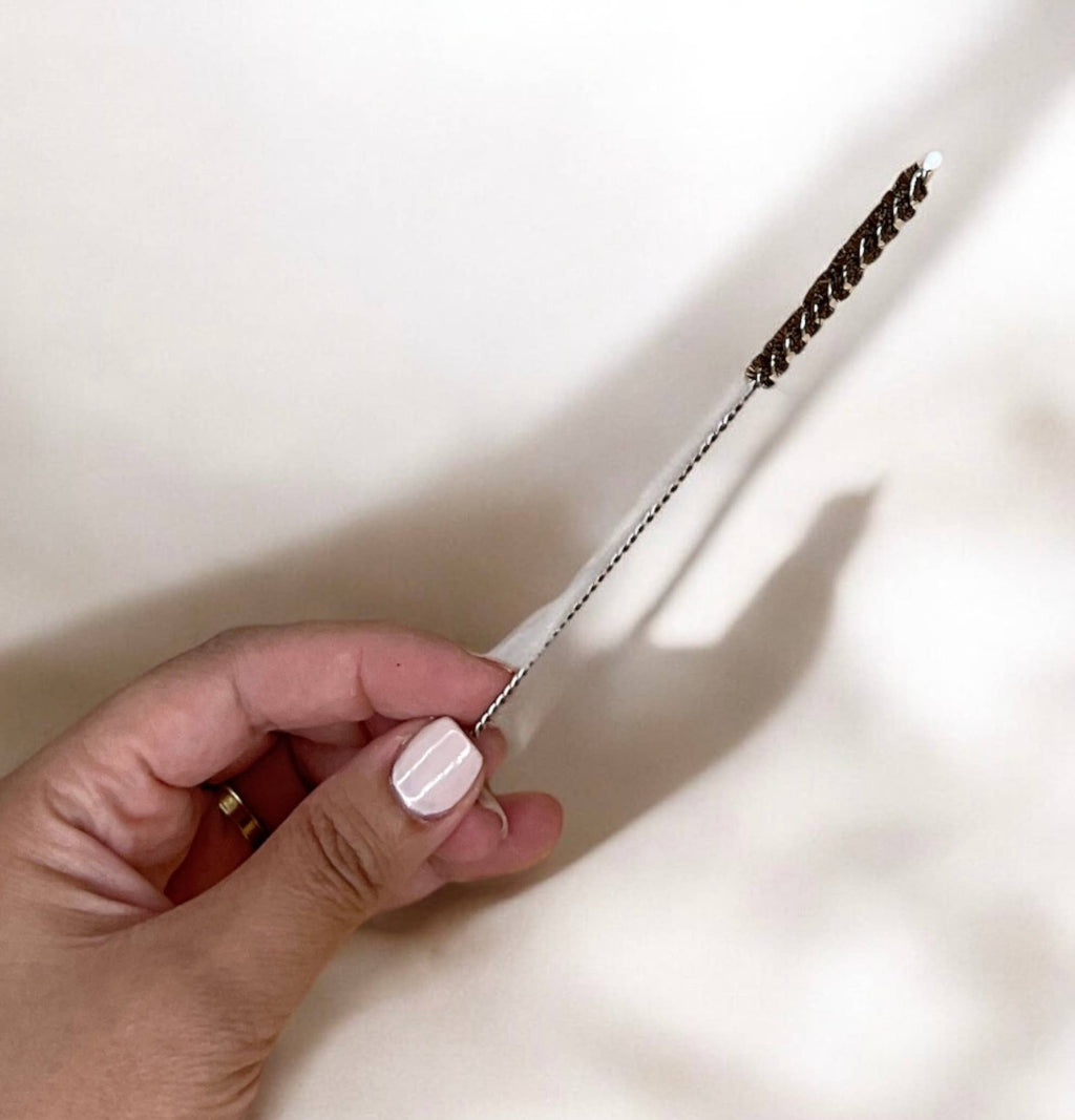 1x Coconut Fiber Plastic Free Straw Cleaner