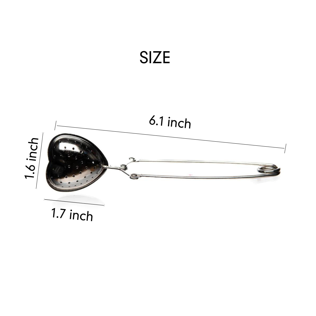 Heart Shaped Aesthetic Tea Infuser | Stainless Steel Strainer for Loose-Leaf Tea