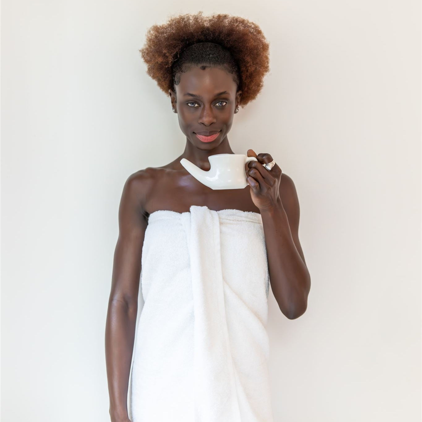 Ceramic Neti Pot | Ayurvedic Nasal Rinse for Sinus Health